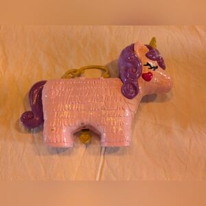 2/16$ Pink Polly Pocket Unicorn Playset Box with Purple Mane and Gold Accent